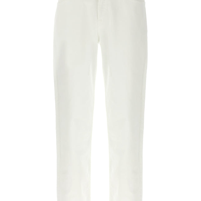 Department 5 White Cotton Straight-Leg Jeans