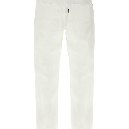 Department 5 White Cotton Straight-Leg Jeans