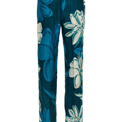 F.R.S. - FOR RESTLESS SLEEPERS Multicolor Silk Casual Pants