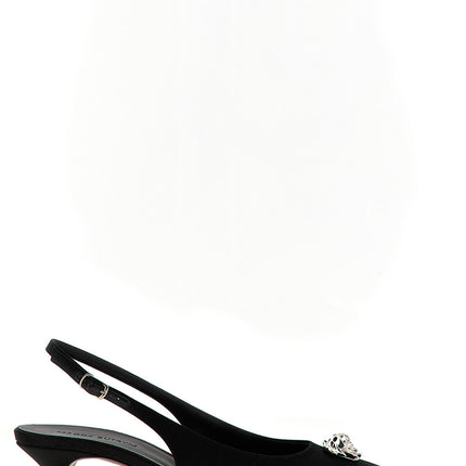 Magda Butrym Black Silk Mid Heel Pumps