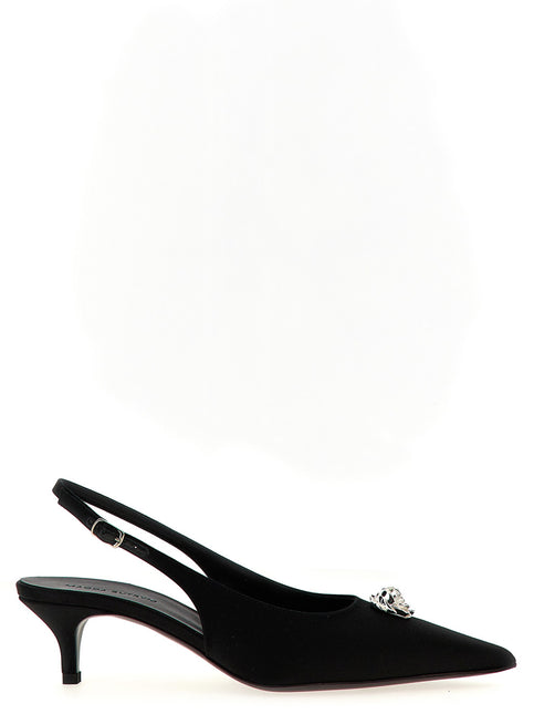 Magda Butrym Black Silk Mid Heel Pumps