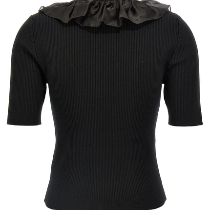 Alessandra Rich Black Wool T-Shirt