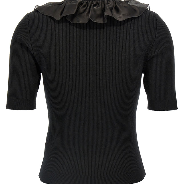 Alessandra Rich Black Wool T-Shirt