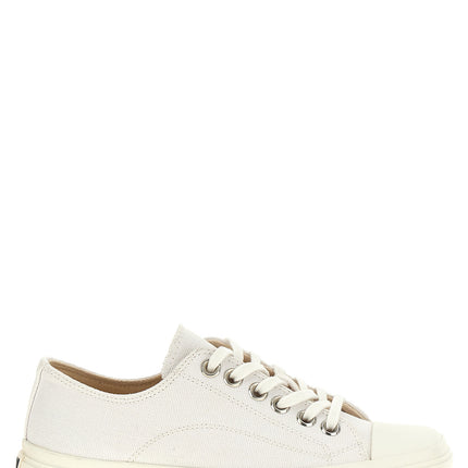 Moschino White Cotton Low Top Sneakers