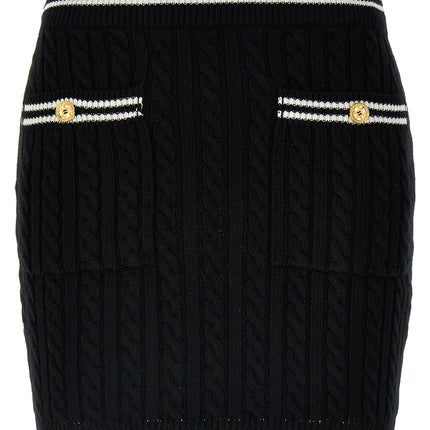 Alessandra Rich Bicolor Cotton Long Skirt