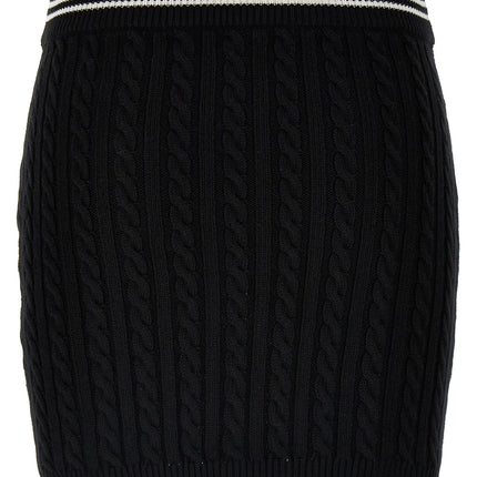 Alessandra Rich Bicolor Cotton Long Skirt