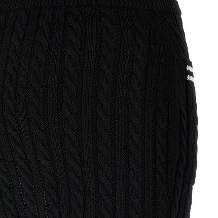 Alessandra Rich Bicolor Cotton Long Skirt