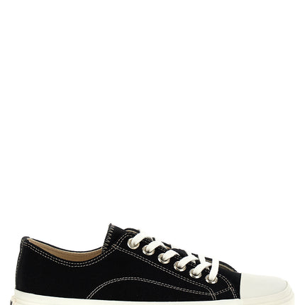 Moschino Black Cotton Low Top Sneakers