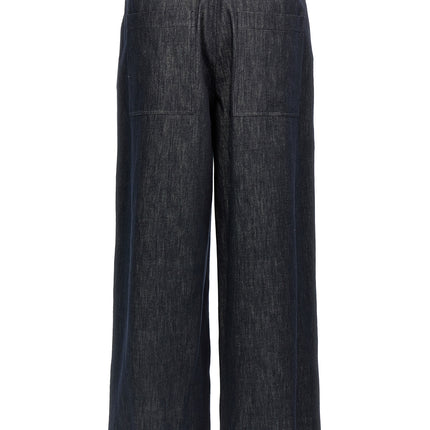 Brunello Cucinelli Blue Cotton Casual Pants