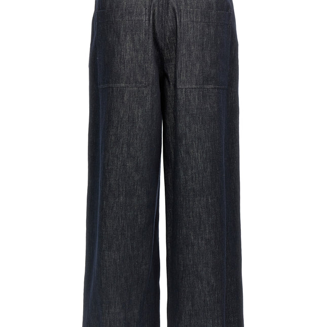 Brunello Cucinelli Blue Cotton Casual Pants