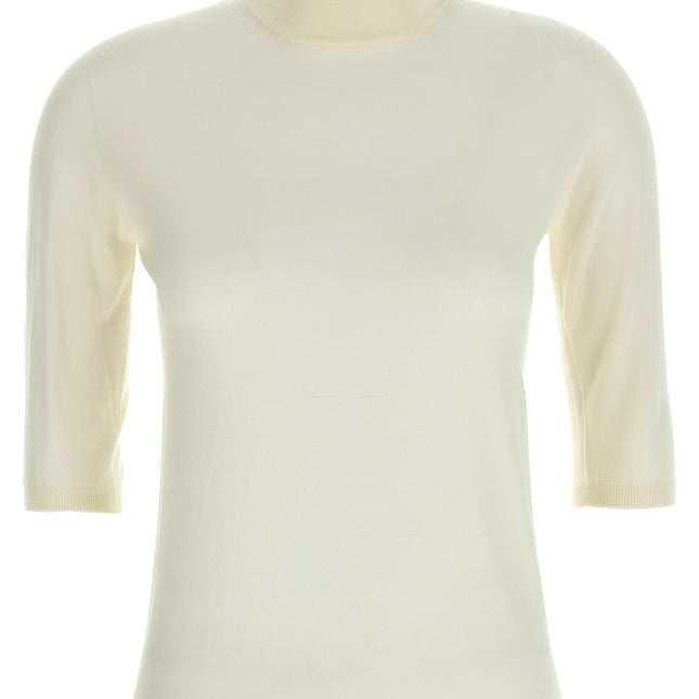 Max Mara White Virgin Wool Cardigan
