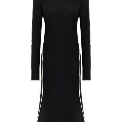 Sportmax Bicolor Viscose Midi Dress
