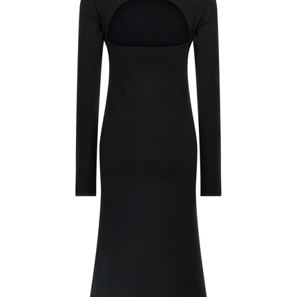 Sportmax Bicolor Viscose Midi Dress