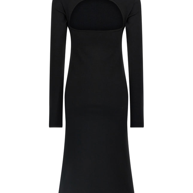 Sportmax Bicolor Viscose Midi Dress