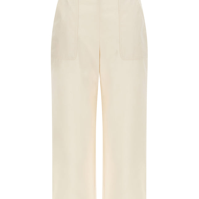 Max Mara White Cotton Casual Pants