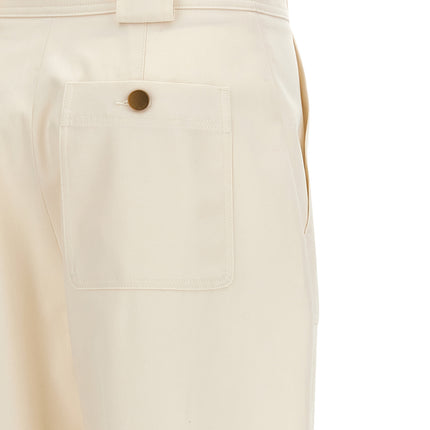 Max Mara White Cotton Casual Pants