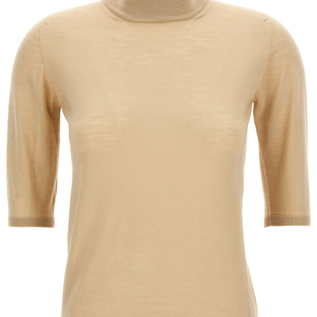 Max Mara Beige Virgin Wool Cardigan