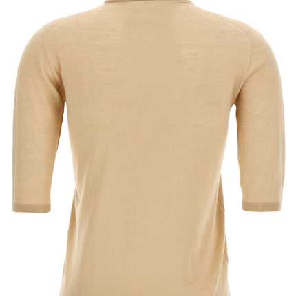 Max Mara Beige Virgin Wool Cardigan