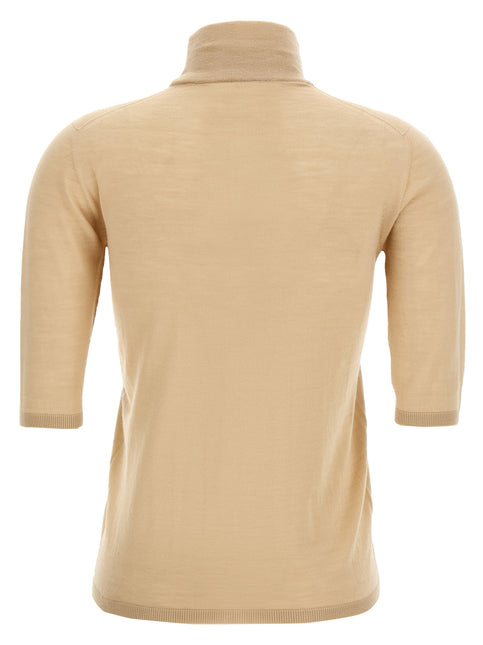 Max Mara Beige Virgin Wool Cardigan