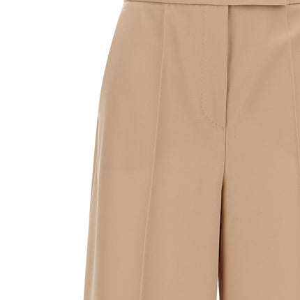 Max Mara Beige Virgin Wool Casual Pants