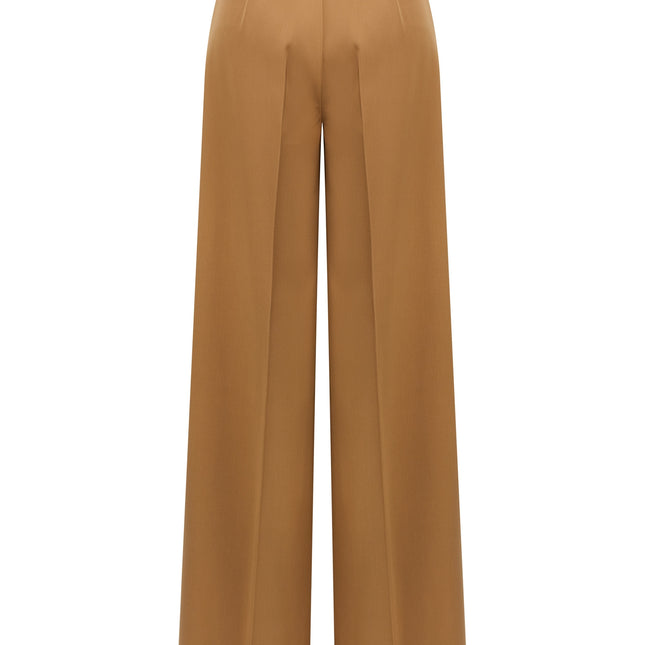 Max Mara Brown Virgin Wool Casual Pants