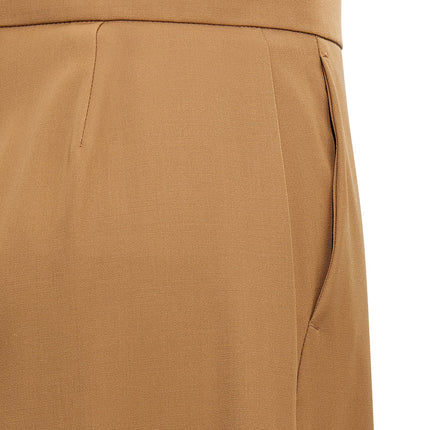 Max Mara Brown Virgin Wool Casual Pants