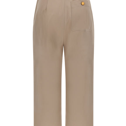Max Mara Beige Cotton Casual Pants