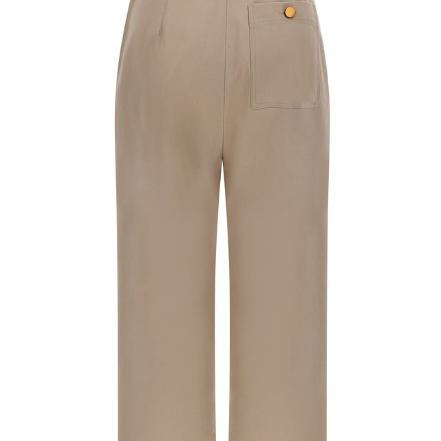 Max Mara Beige Cotton Casual Pants