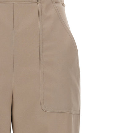 Max Mara Beige Cotton Casual Pants