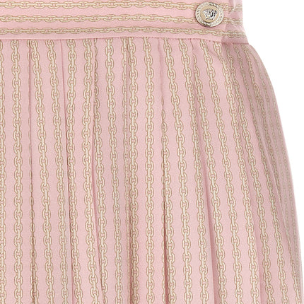 Versace Multicolor Silk Long Skirt