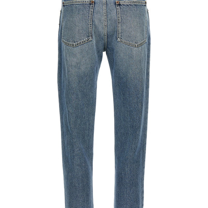 Moschino Blue Cotton Straight-Leg Jeans