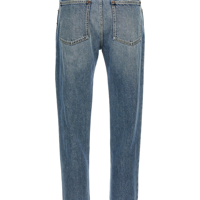 Moschino Blue Cotton Straight-Leg Jeans