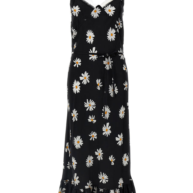 Moschino Black Silk Midi Dress