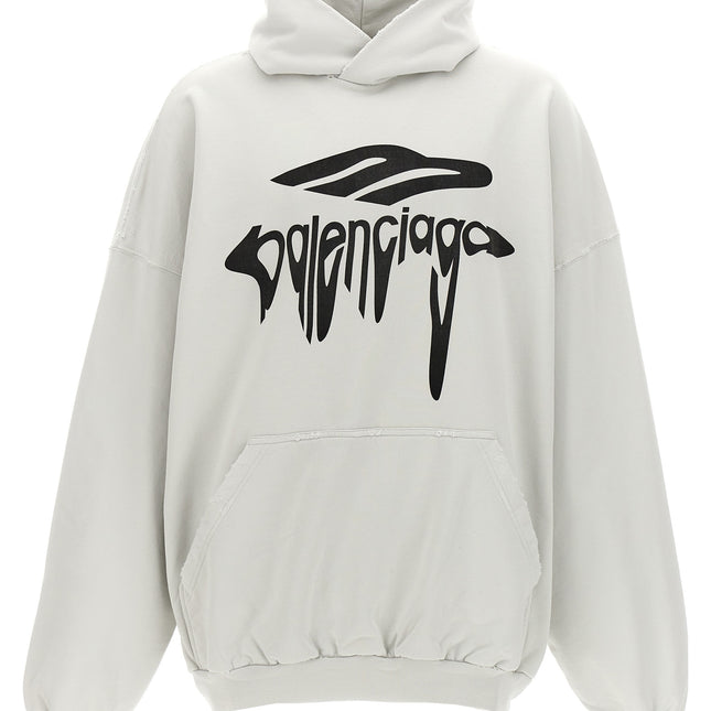 Balenciaga White Cotton Sweatshirt