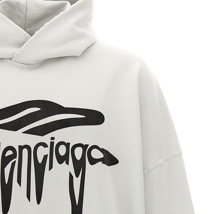 Balenciaga White Cotton Sweatshirt
