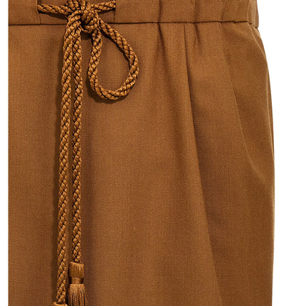 Max Mara Brown Virgin Wool Long Skirt