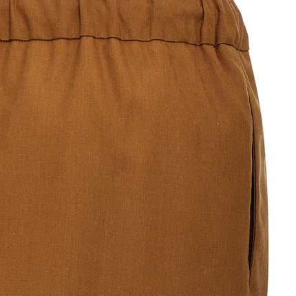 Max Mara Brown Virgin Wool Long Skirt