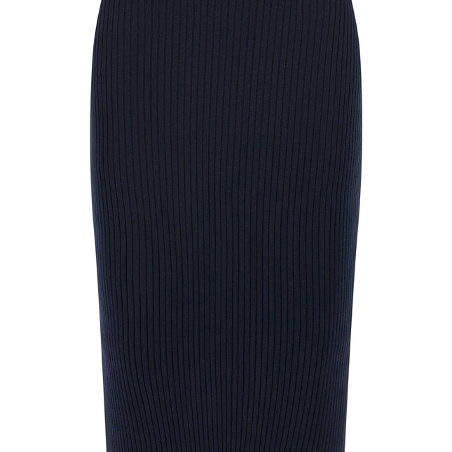 Courrèges Blue Viscose Midi Skirt