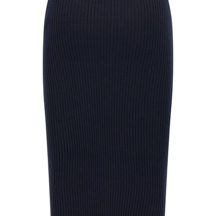 Courrèges Blue Viscose Midi Skirt