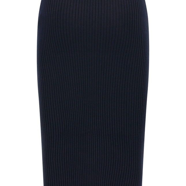 Courrèges Blue Viscose Midi Skirt