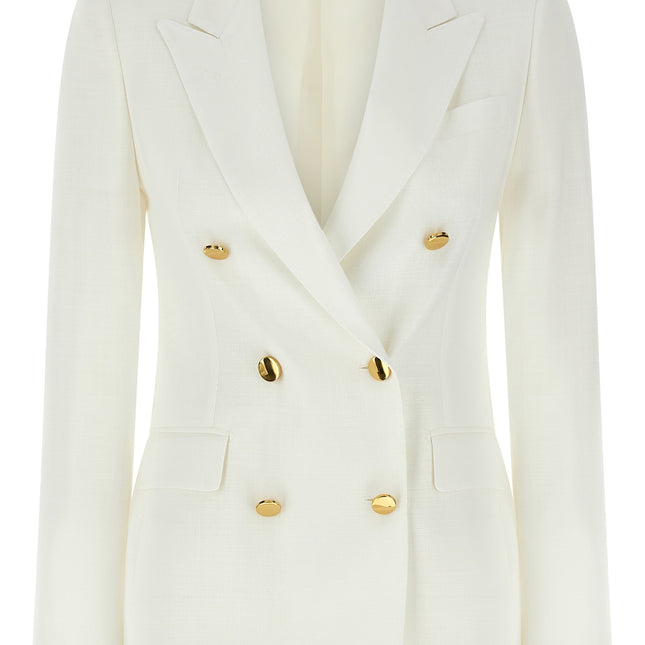 Tagliatore White Viscose Blazer
