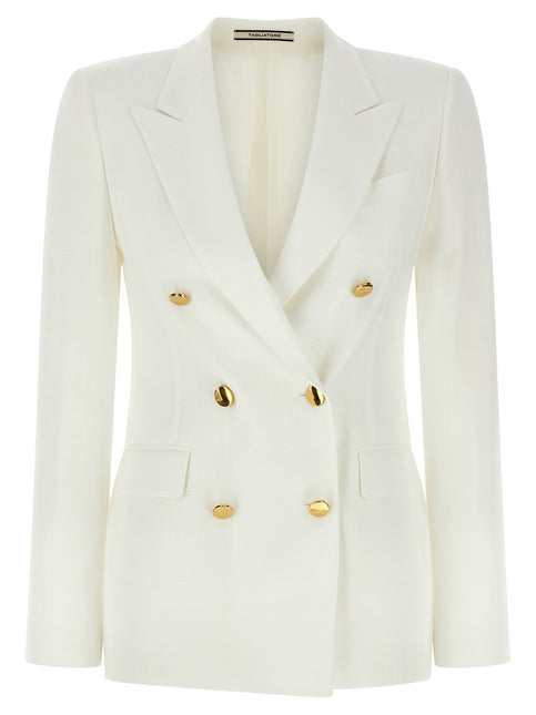 Tagliatore White Viscose Blazer
