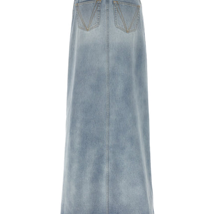 Vetements Blue Cotton Mini Skirt