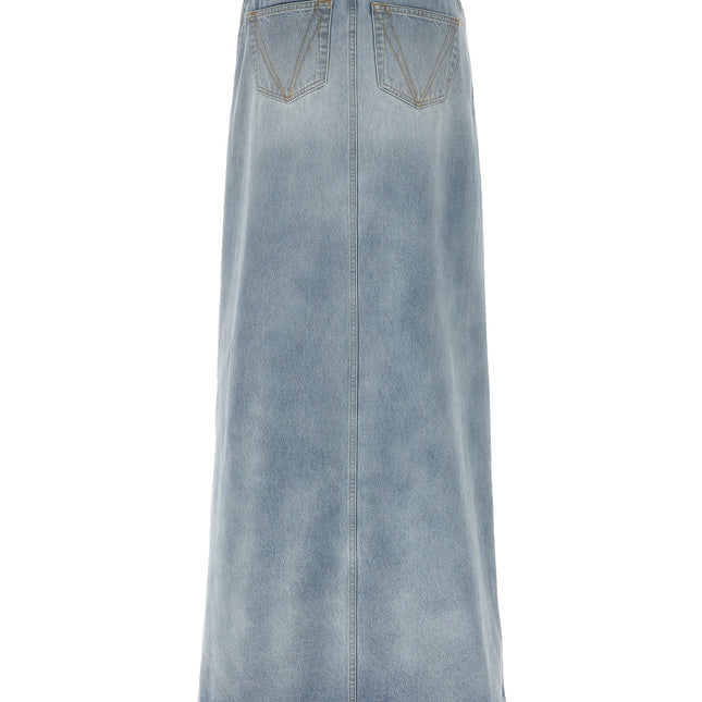 Vetements Blue Cotton Mini Skirt