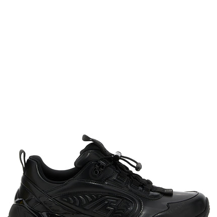 Balmain Black Nylon Athletic Sneakers