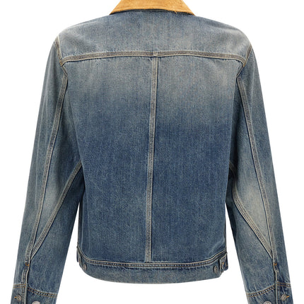 Alexander McQueen Blue Cotton Denim Jacket