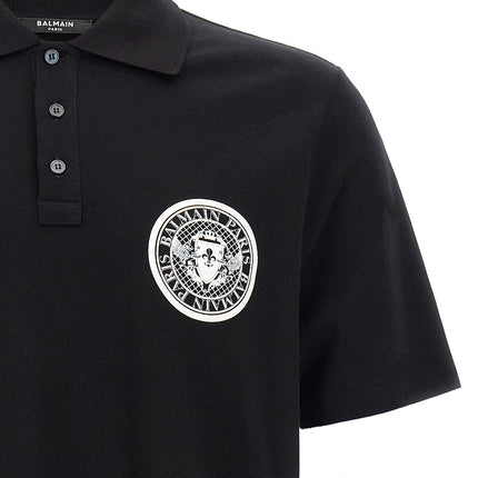 Balmain Bicolor Cotton Polo Shirt