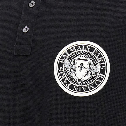 Balmain Bicolor Cotton Polo Shirt
