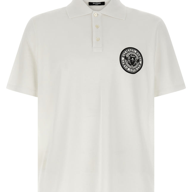 Balmain Bicolor Cotton Polo Shirt