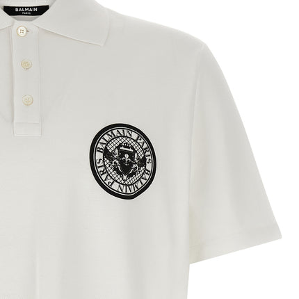 Balmain Bicolor Cotton Polo Shirt